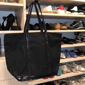 Vanessa Bruno black Le Cabas cotton tote sequins